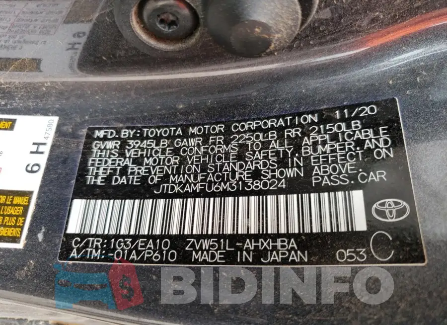 JTDKAMFU6M3138024 Photo# 12
