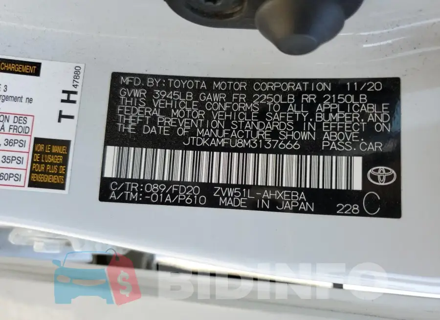 JTDKAMFU8M3137666 Photo# 12