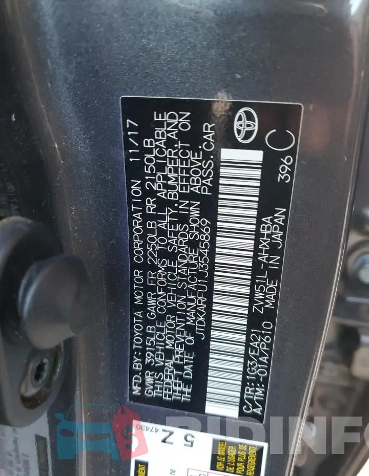 JTDKARFU1J3545869 Photo# 12