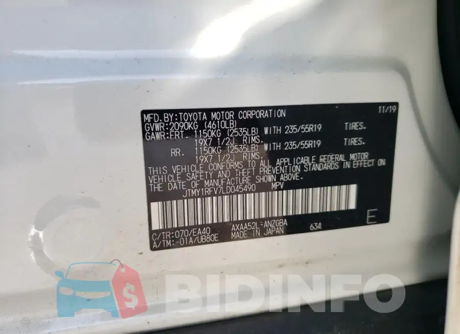 JTMY1RFV7LD045490 Photo# 12