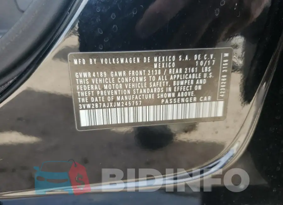 3VW2B7AJXJM245757 Photo# 12