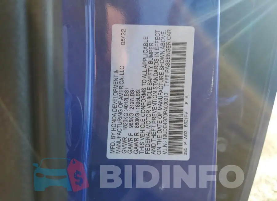 19UDE4G70PA000213 Photo# 12