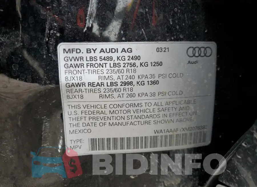WA1AAAFYXM2076382 Photo# 12