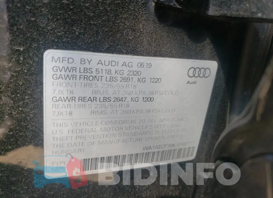 WA1AECF39K1068717 Photo# 13