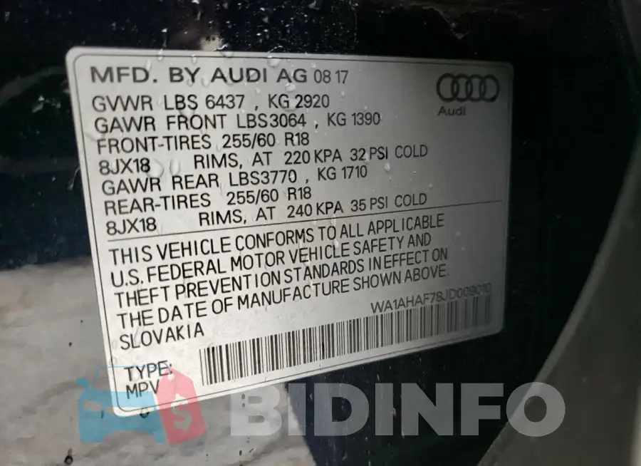 WA1AHAF78JD009010 Photo# 14