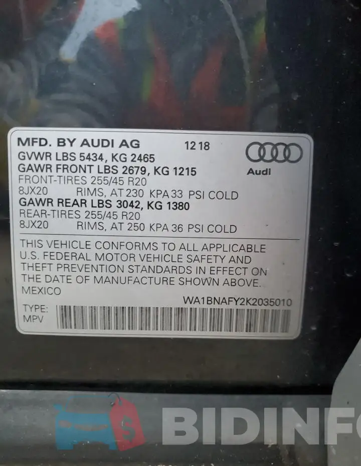 WA1BNAFY2K2035010 Photo# 14