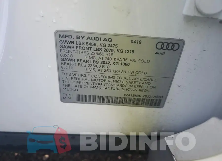 WA1BNAFY8J2178591 Photo# 12