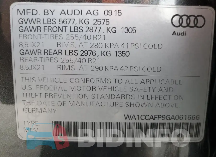 WA1CCAFP9GA061666 Photo# 13