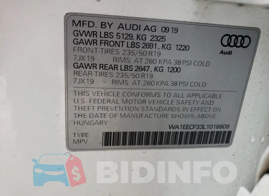 WA1EECF33L1016809 Photo# 13