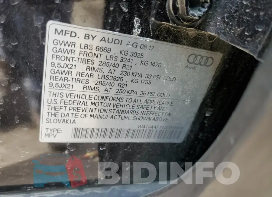 WA1VAAF77JD010848 Photo# 13