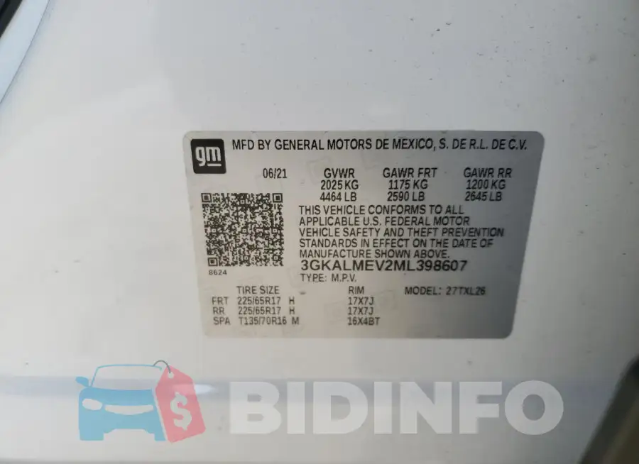 3GKALMEV2ML398607 Photo# 13