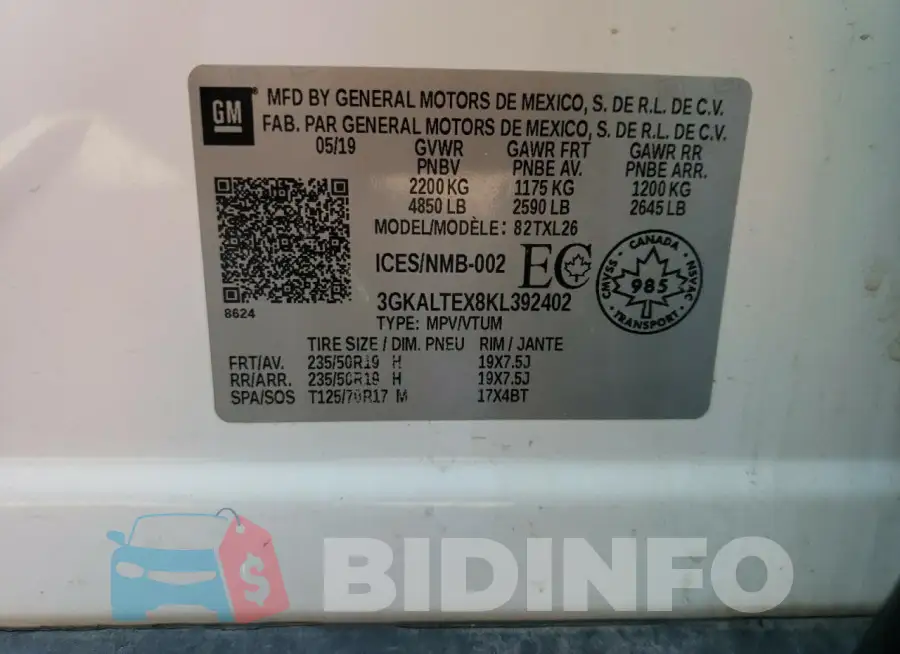 3GKALTEX8KL392402 Photo# 13