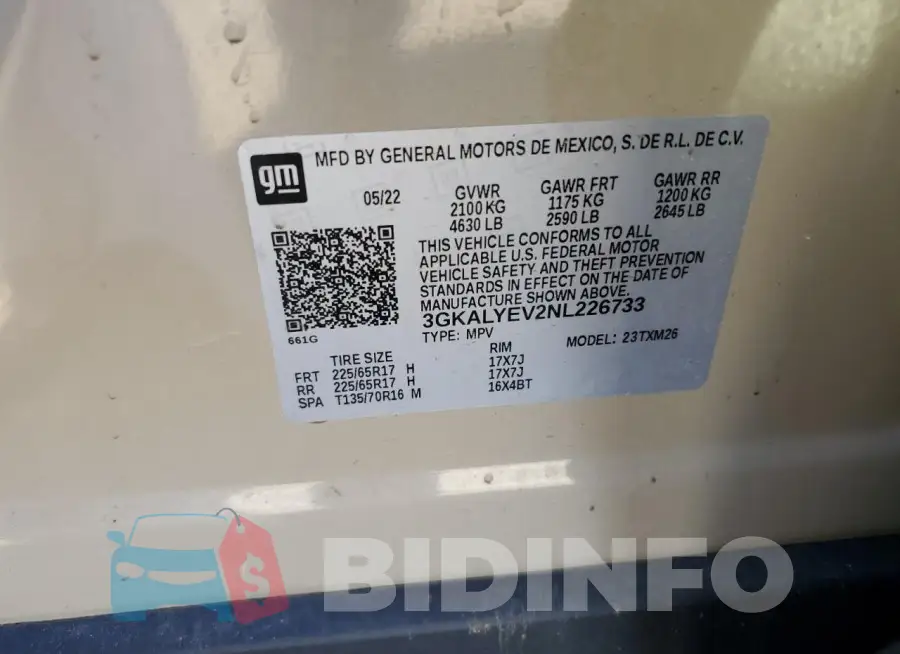 3GKALYEV2NL226733 Photo# 12