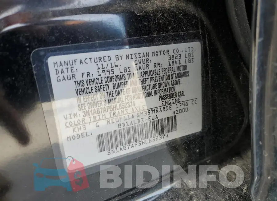 3N1AB7AP5HL652374 Photo# 12
