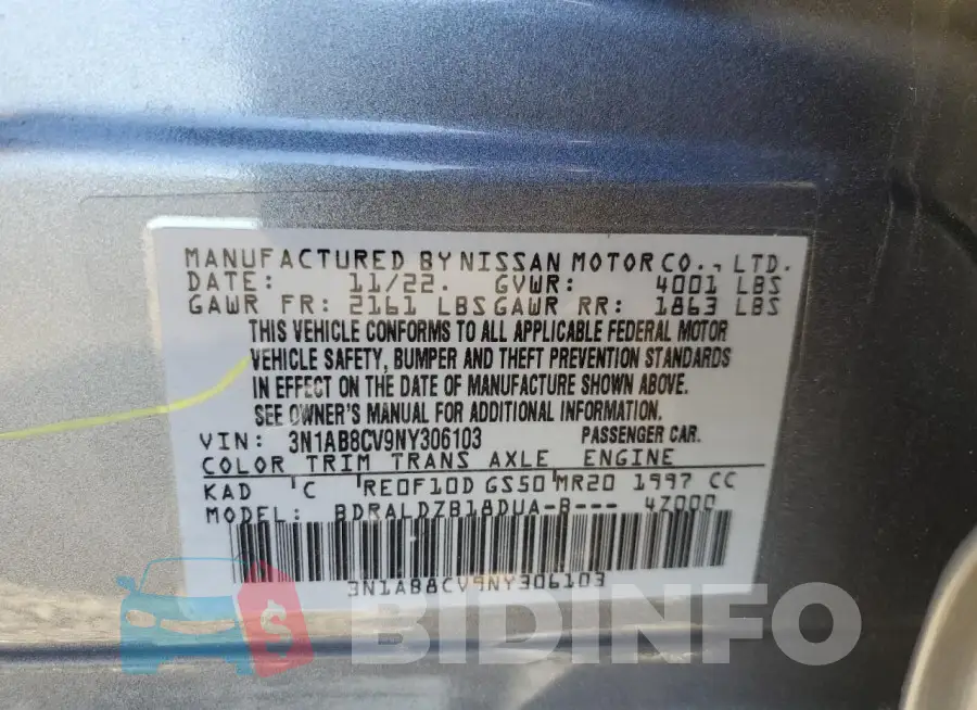 3N1AB8CV9NY306103 Photo# 12