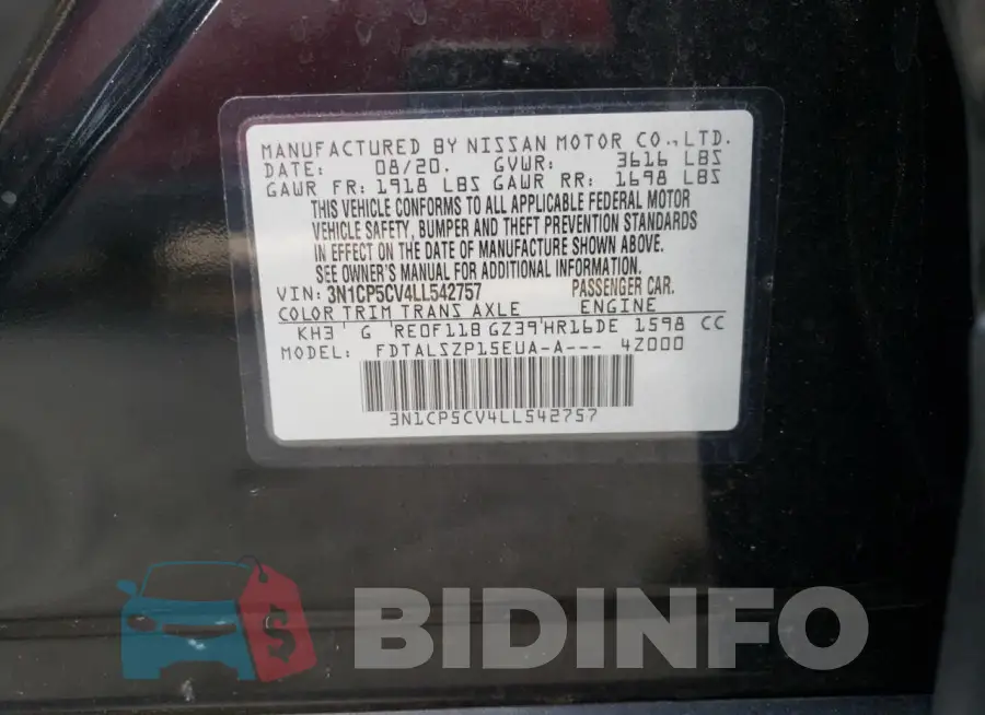 3N1CP5CV4LL542757 Photo# 12
