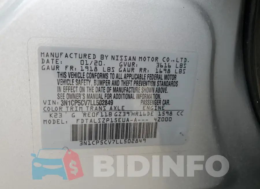 3N1CP5CV7LL502849 Photo# 12