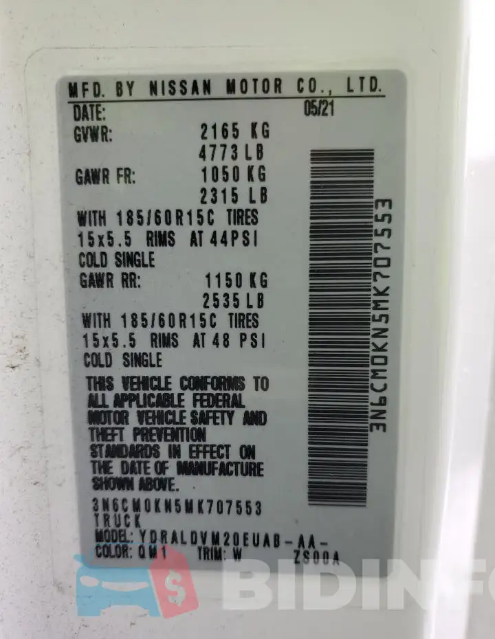3N6CM0KN5MK707553 Photo# 12