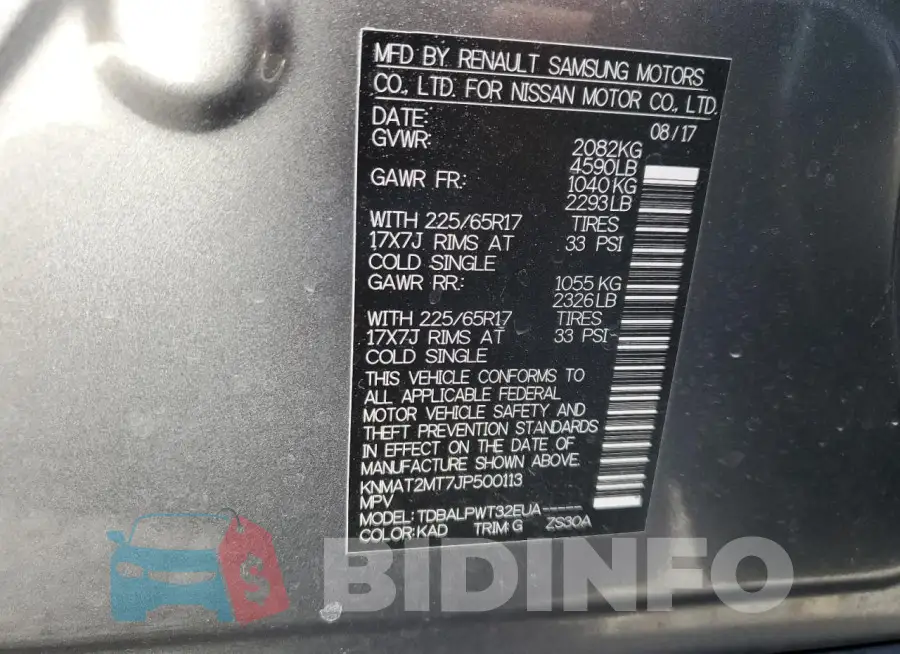 KNMAT2MT7JP500113 Photo# 12
