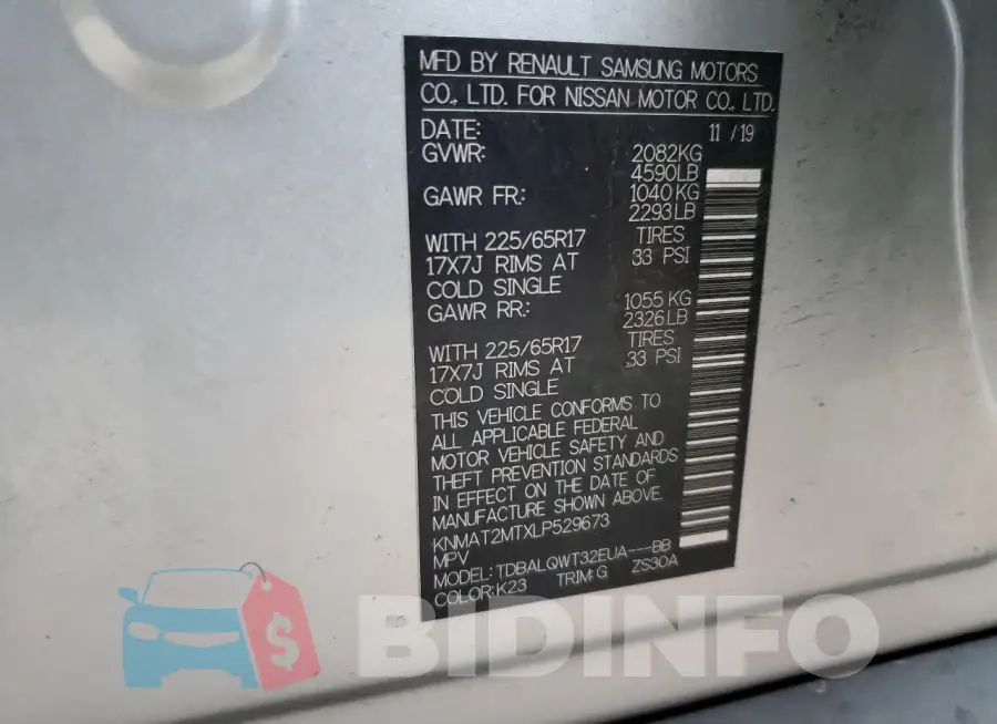 KNMAT2MTXLP529673 Photo# 13