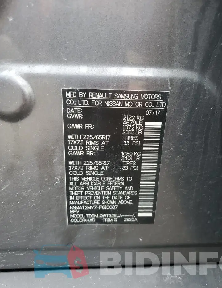 KNMAT2MV7HP610087 Photo# 12