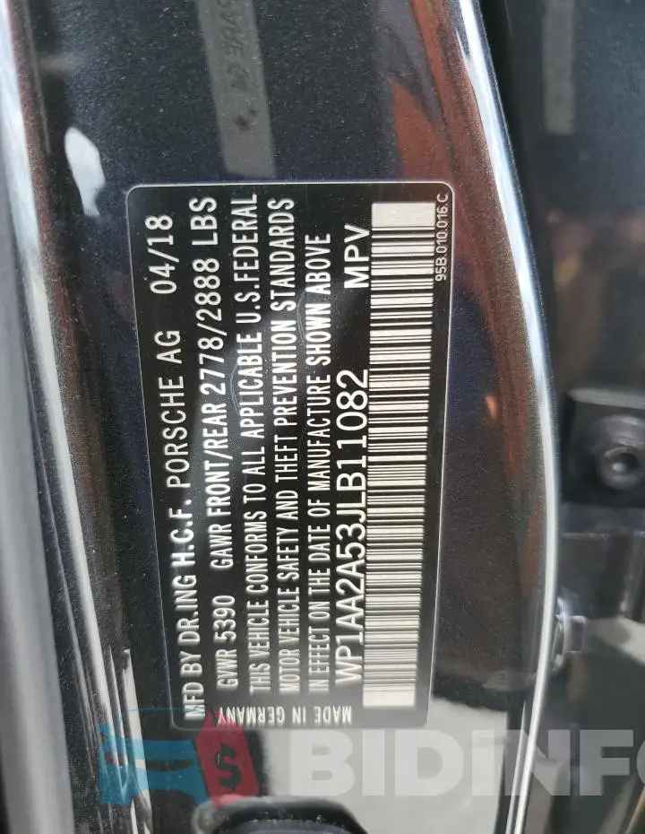 WP1AA2A53JLB11082 Photo# 13