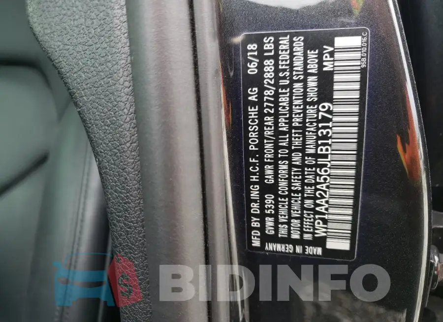 WP1AA2A56JLB13179 Photo# 13