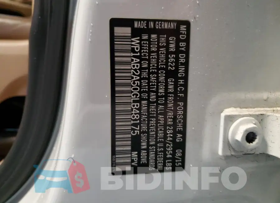 WP1AB2A50GLB48175 Photo# 13
