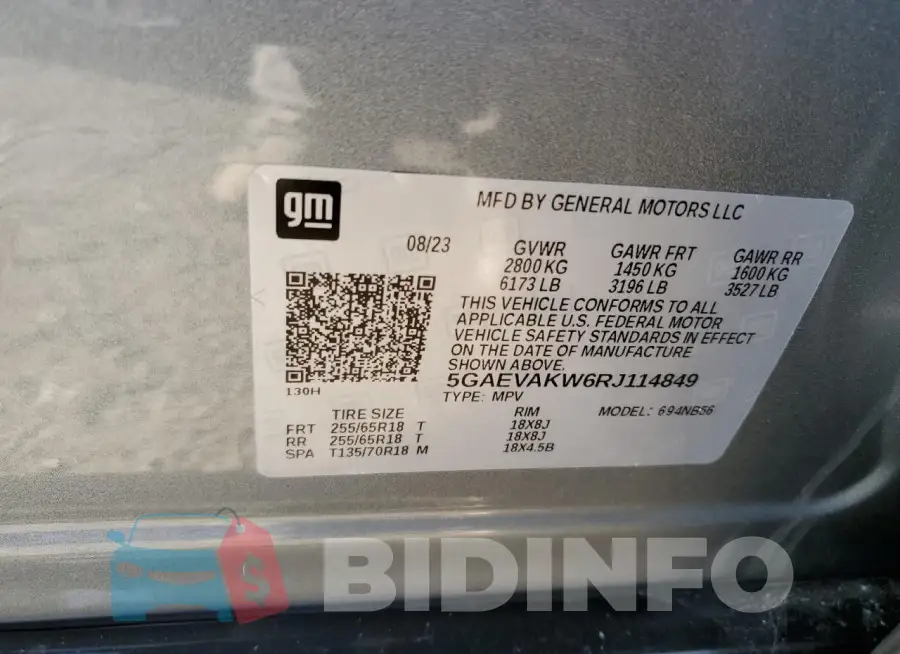 5GAEVAKW6RJ114849 Photo# 12