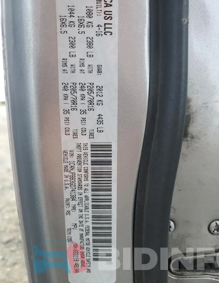 1C4NJPBB3GD741384 Photo# 12