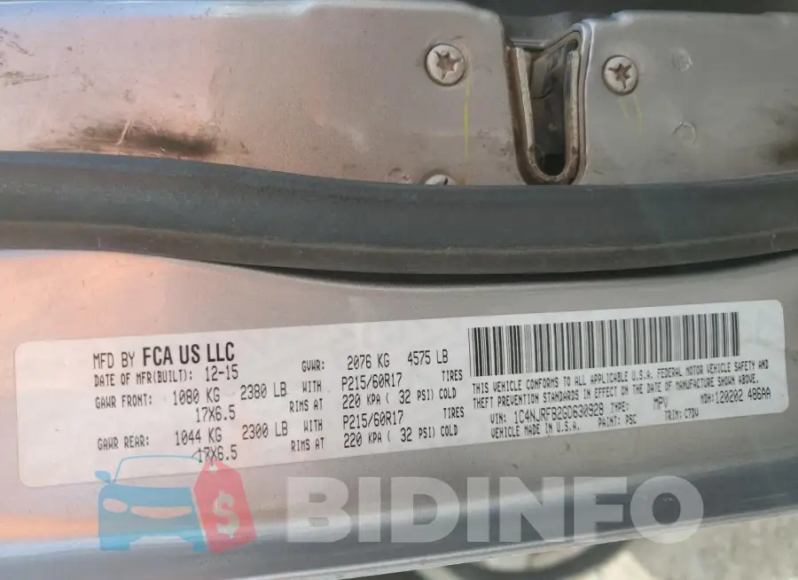 1C4NJRFB2GD630928 Photo# 12