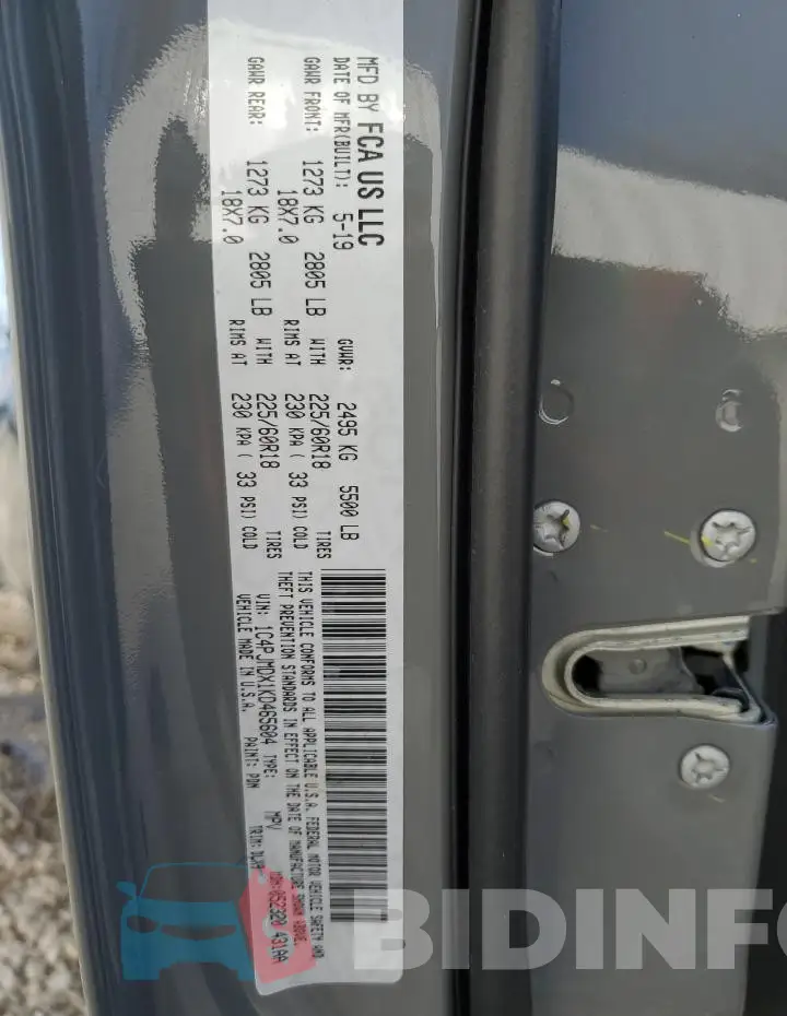 1C4PJMDX1KD465604 Photo# 13