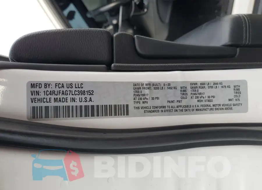 1C4RJFAG7LC398152 Photo# 13