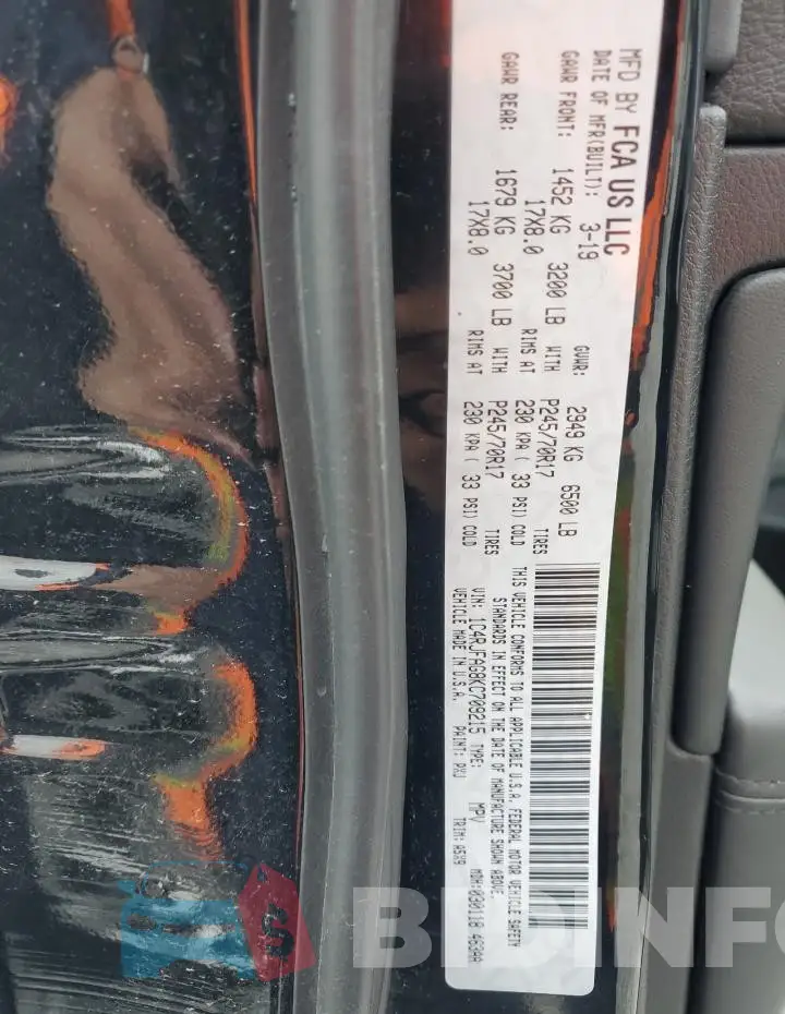 1C4RJFAG8KC709215 Photo# 14