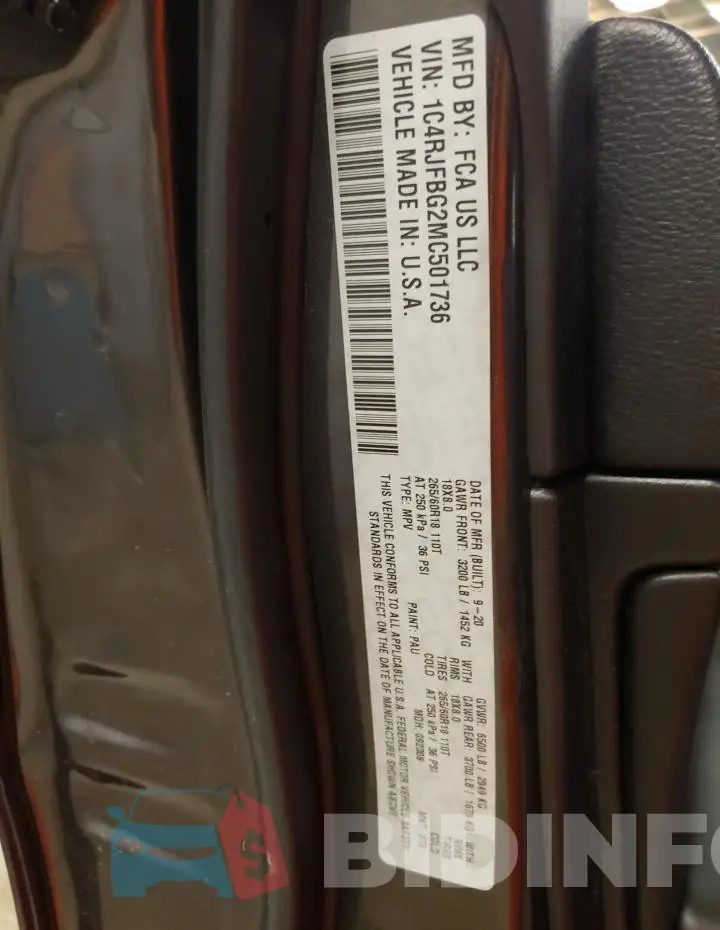 1C4RJFBG2MC501736 Photo# 12