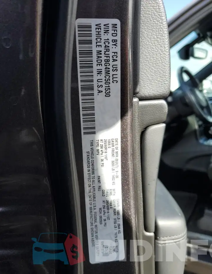 1C4RJFBG4MC501530 Photo# 13