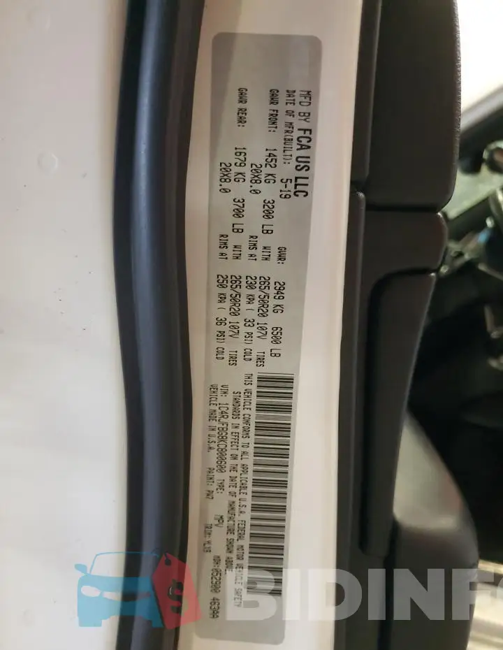 1C4RJFBG8KC800600 Photo# 14