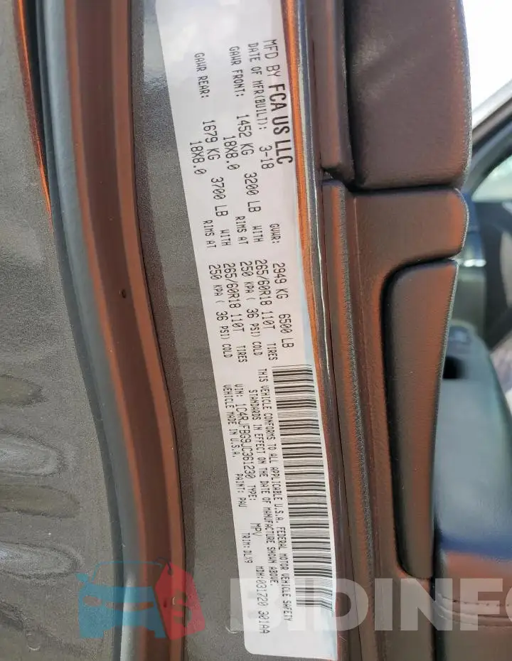 1C4RJFBG9JC361230 Photo# 12