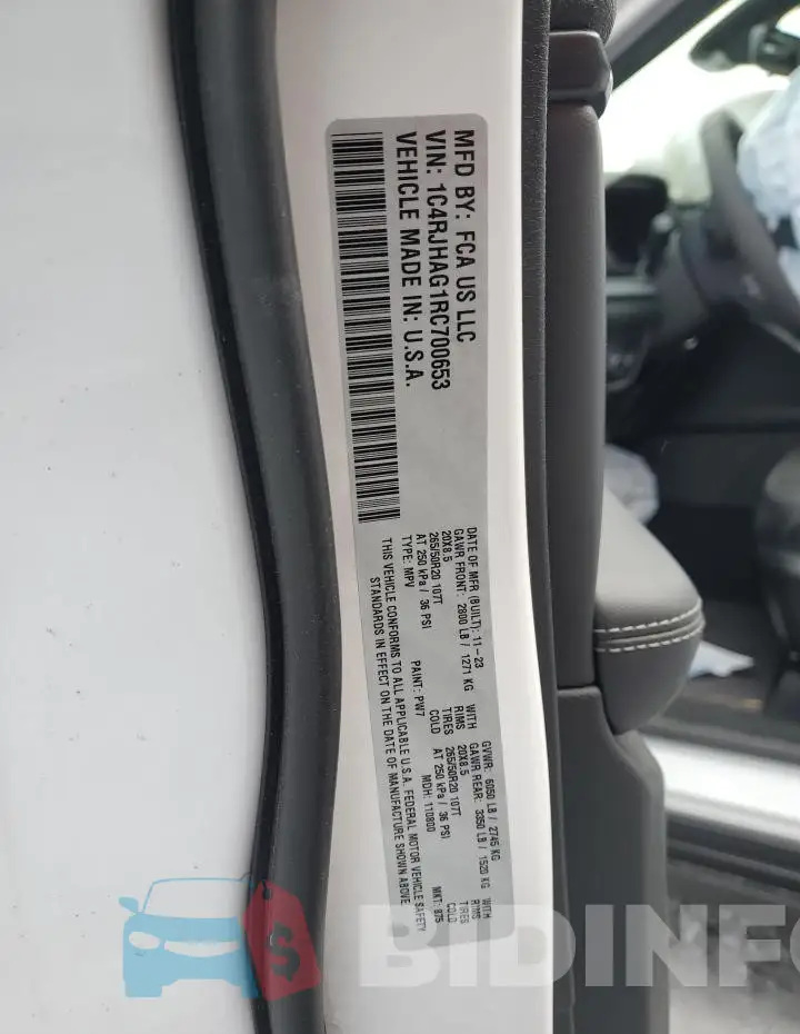 1C4RJHAG1RC700653 Photo# 12