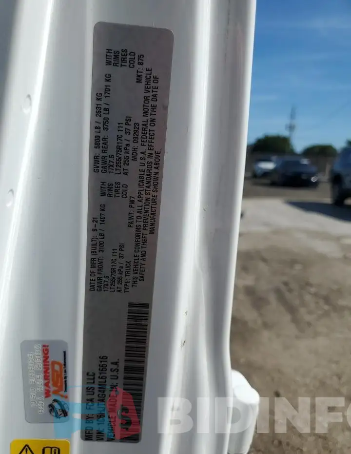 1C6HJTAG4ML616616 Photo# 12