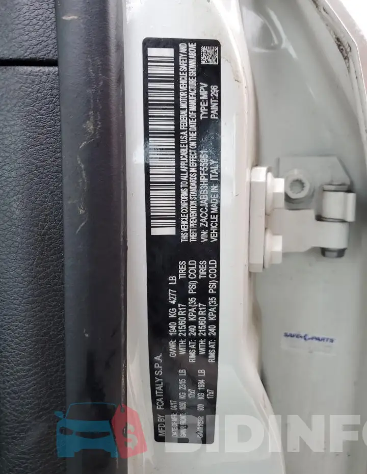 ZACCJABB3HPF55951 Photo# 14