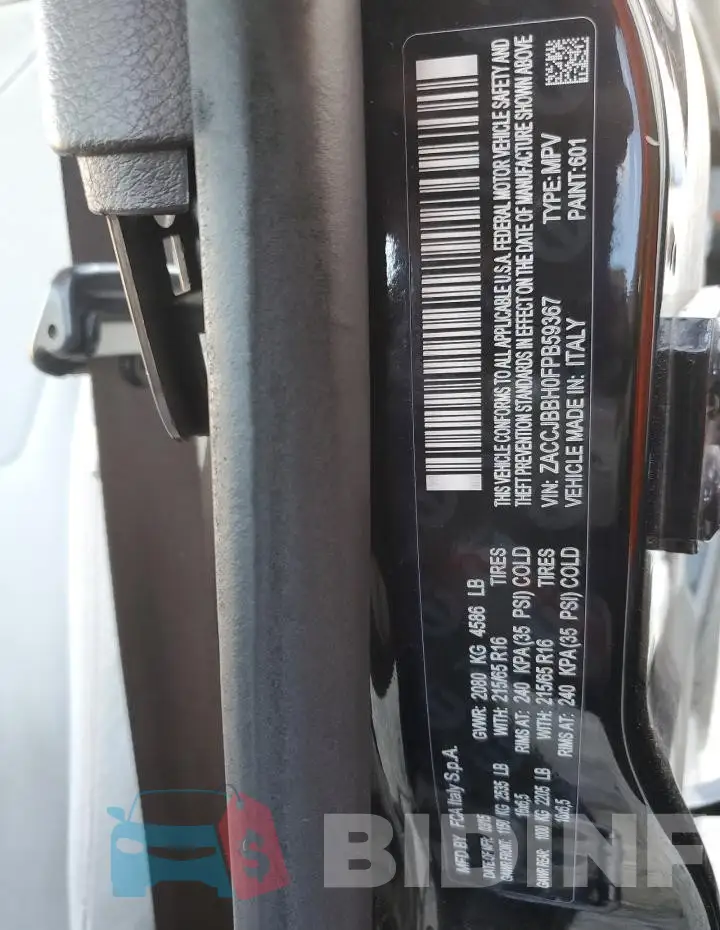 ZACCJBBH0FPB59367 Photo# 13