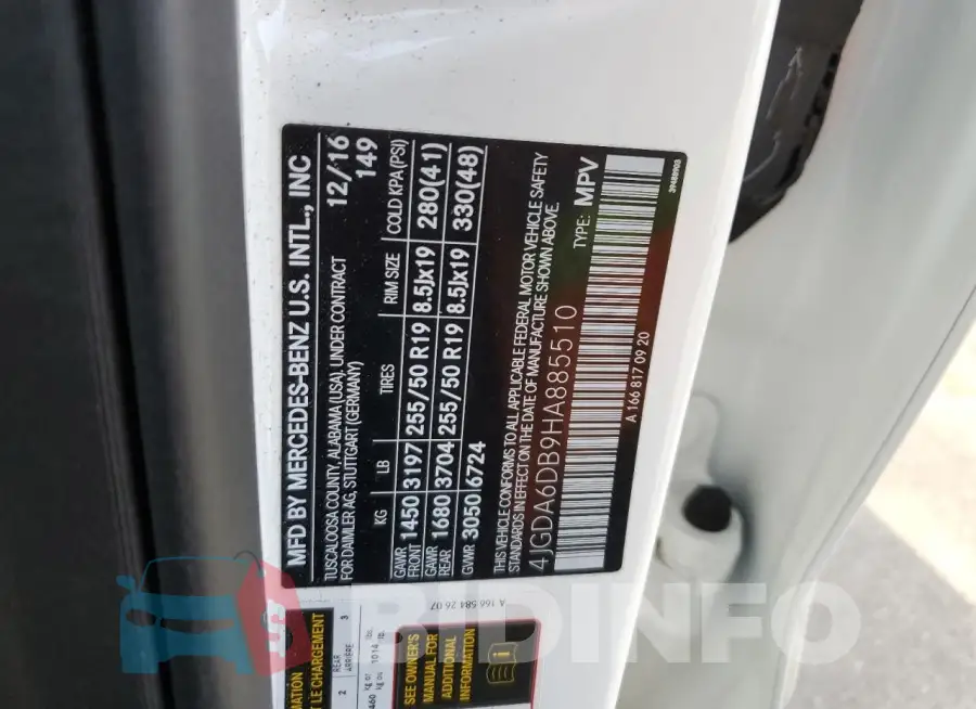 4JGDA6DB9HA885510 Photo# 13