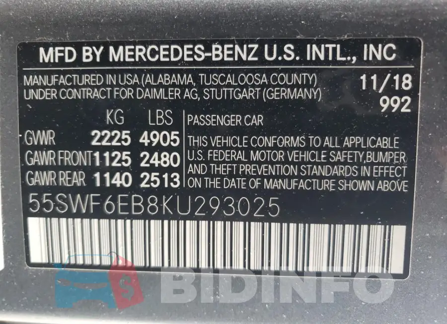 55SWF6EB8KU293025 Photo# 12