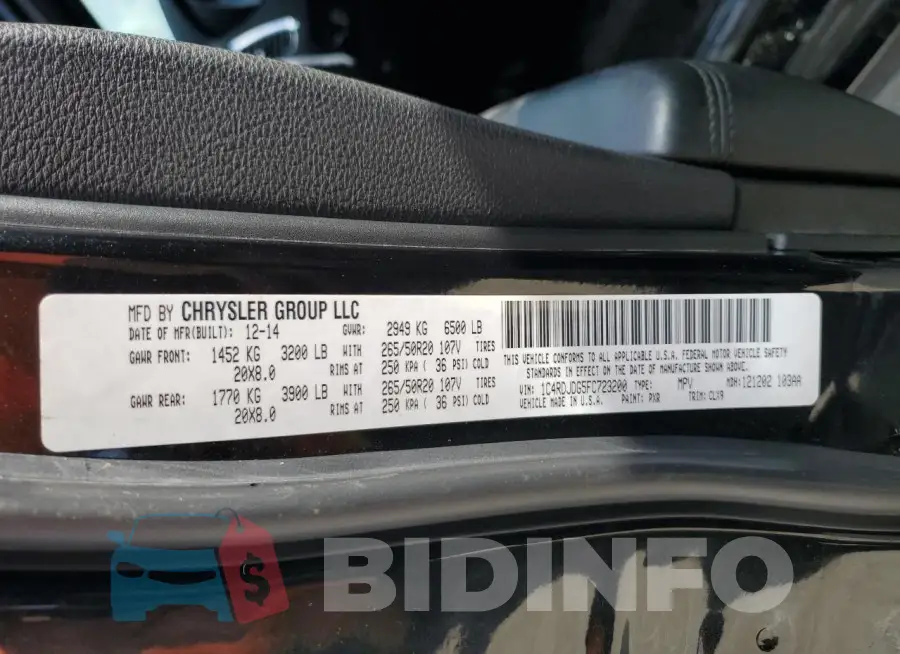 1C4RDJDG5FC723200 Photo# 13