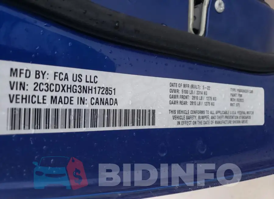 2C3CDXHG3NH172851 Photo# 12