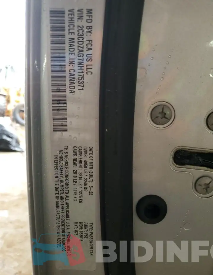 2C3CDZAG7NH175371 Photo# 12