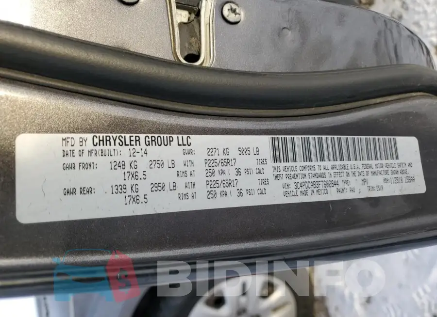 3C4PDCAB3FT602844 Photo# 14