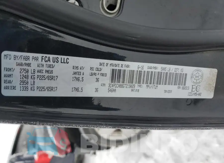 3C4PDCAB8GT219029 Photo# 13