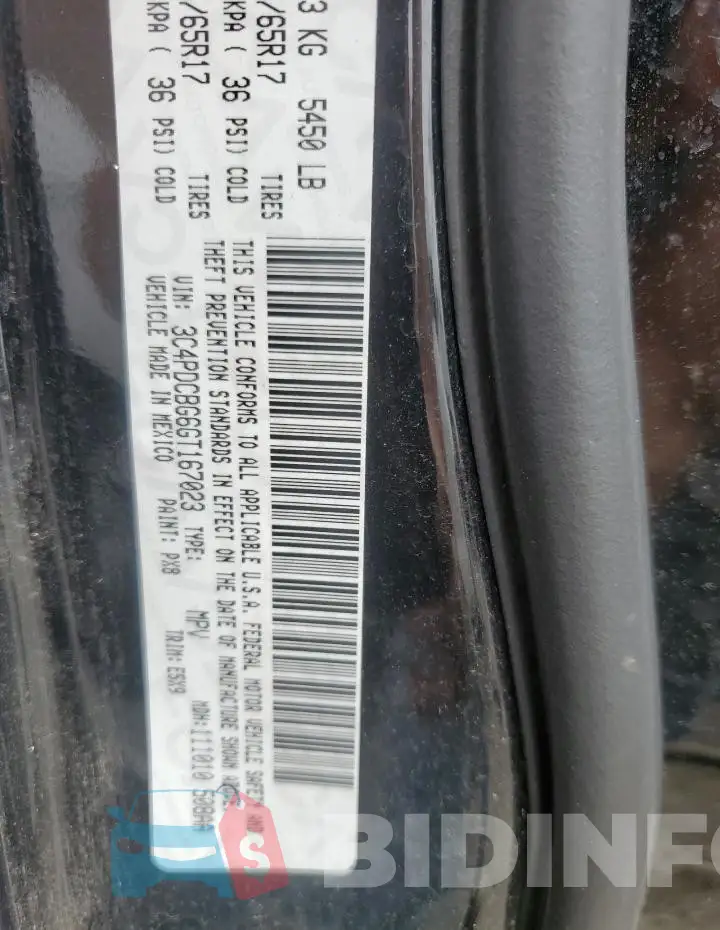 3C4PDCBG6GT167023 Photo# 13